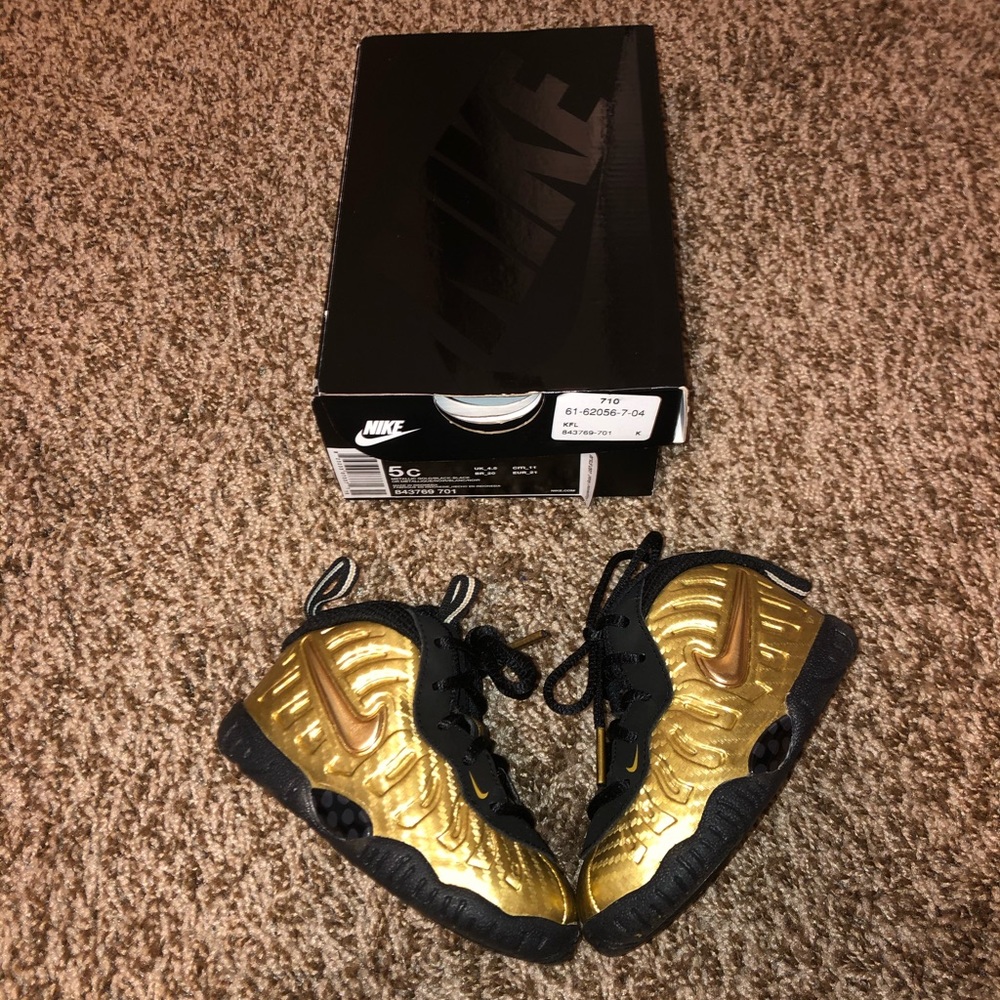 Black and Gold Nike Foam Posites
